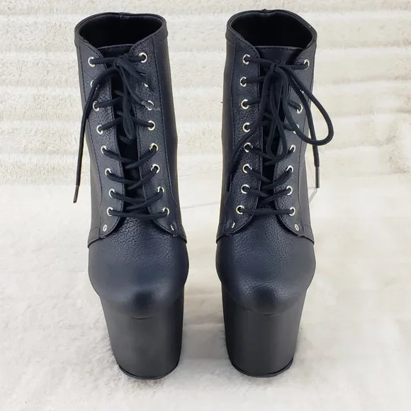 Spikes & Studs High Heel Platform Punk Rock Ankle Boots Fearless - Picture 9 of 11
